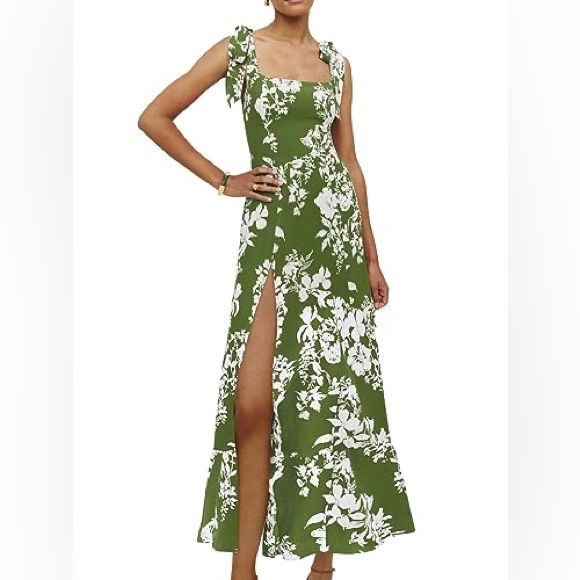 Reformation Twilight dress in green size 2 - Picture 2 of 8